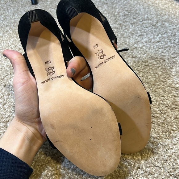 Antonio Melani black suede lace heels - Picture 6 of 9